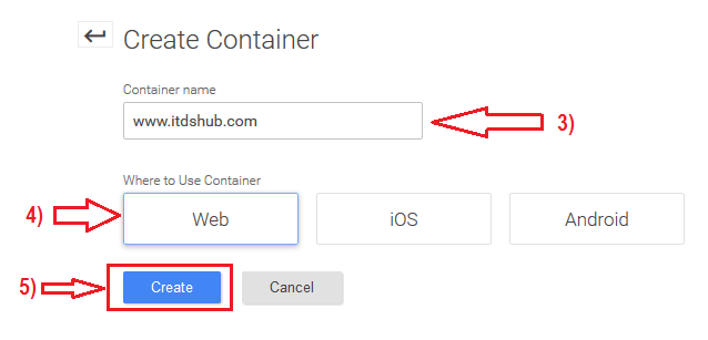 Create Container another